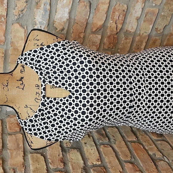 NWT Banana Republic black & white geometric print cut out maxi dress size PS - Picture 2 of 12